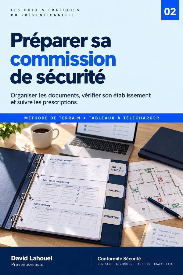 Couverture du guide Préparer sa commission de sécurité, par David Lahouel